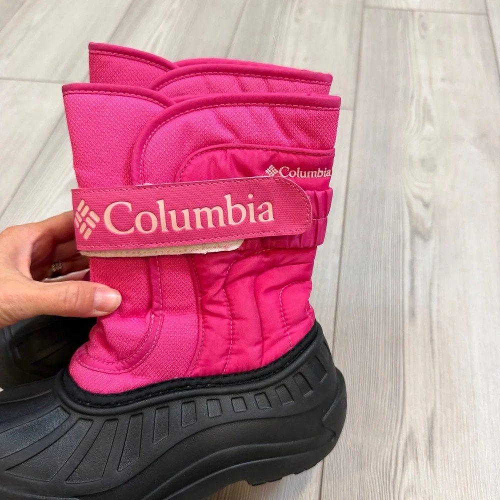 Columbia Powderbug Plus II Snow Boots Pink Black Girls Size 3 BY6077-695 400g